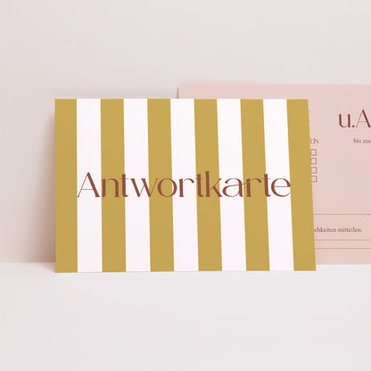 Antwortkarte Hochzeit Landschaft Vereinte Linien foto N° 1