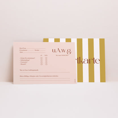 Antwortkarte Hochzeit Landschaft Vereinte Linien foto N° 2