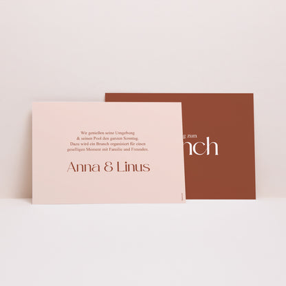 Einladungskarte Hochzeit Landschaft Vereinte Linien foto N° 2