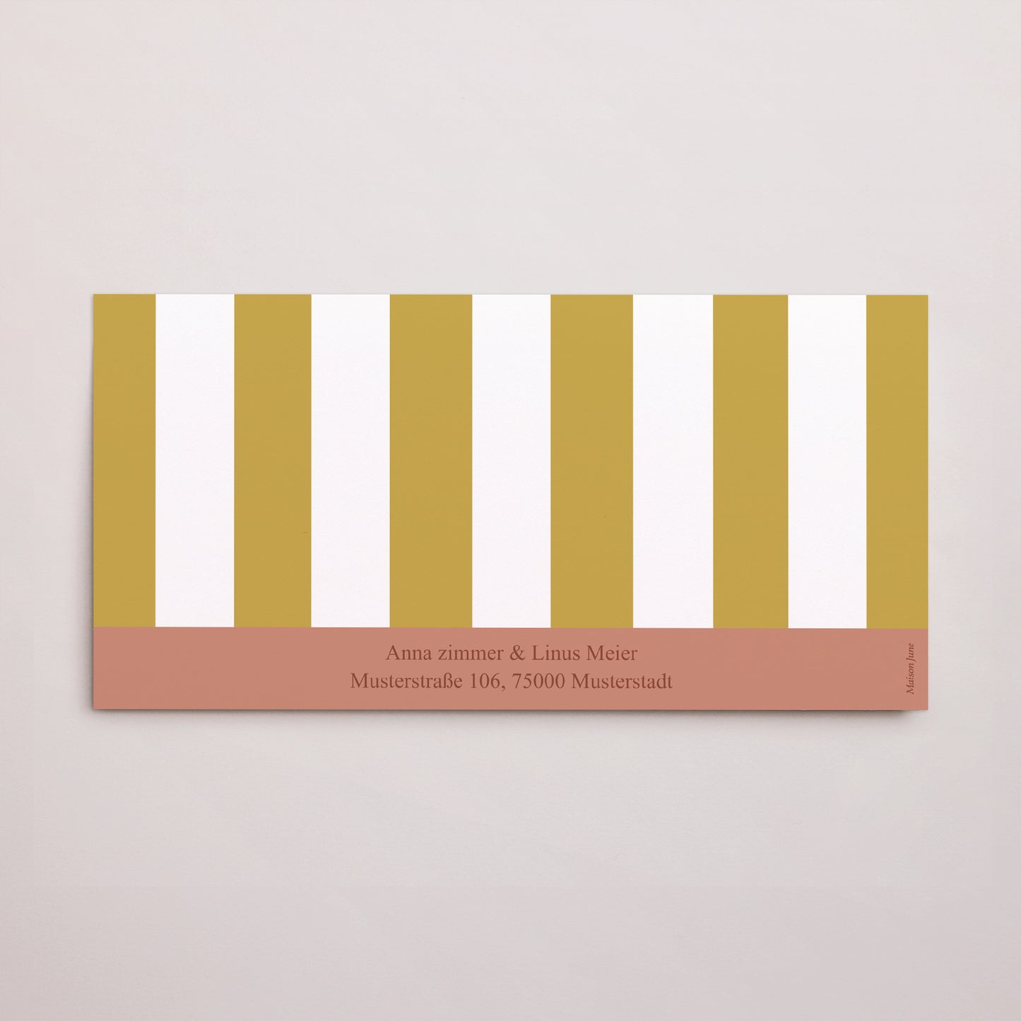 Hochzeitseinladung Rechteckige Tasche, 2 Karten Vereinte Linien foto N° 4