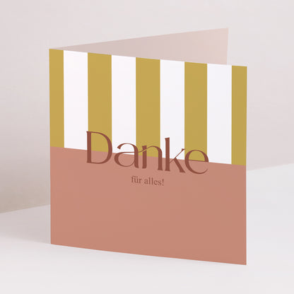 Dankeskarte Hochzeit Doppelflügelfenster Vereinte Linien foto N° 1