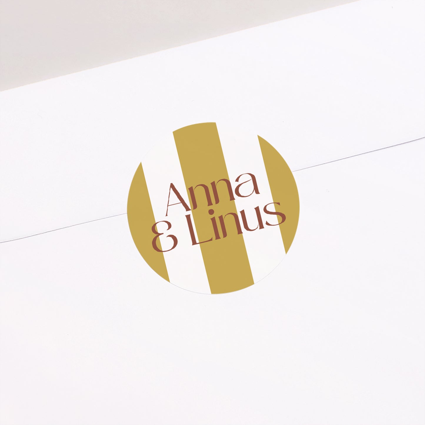 Sticker Hochzeit Rund Vereinte Linien foto N° 1