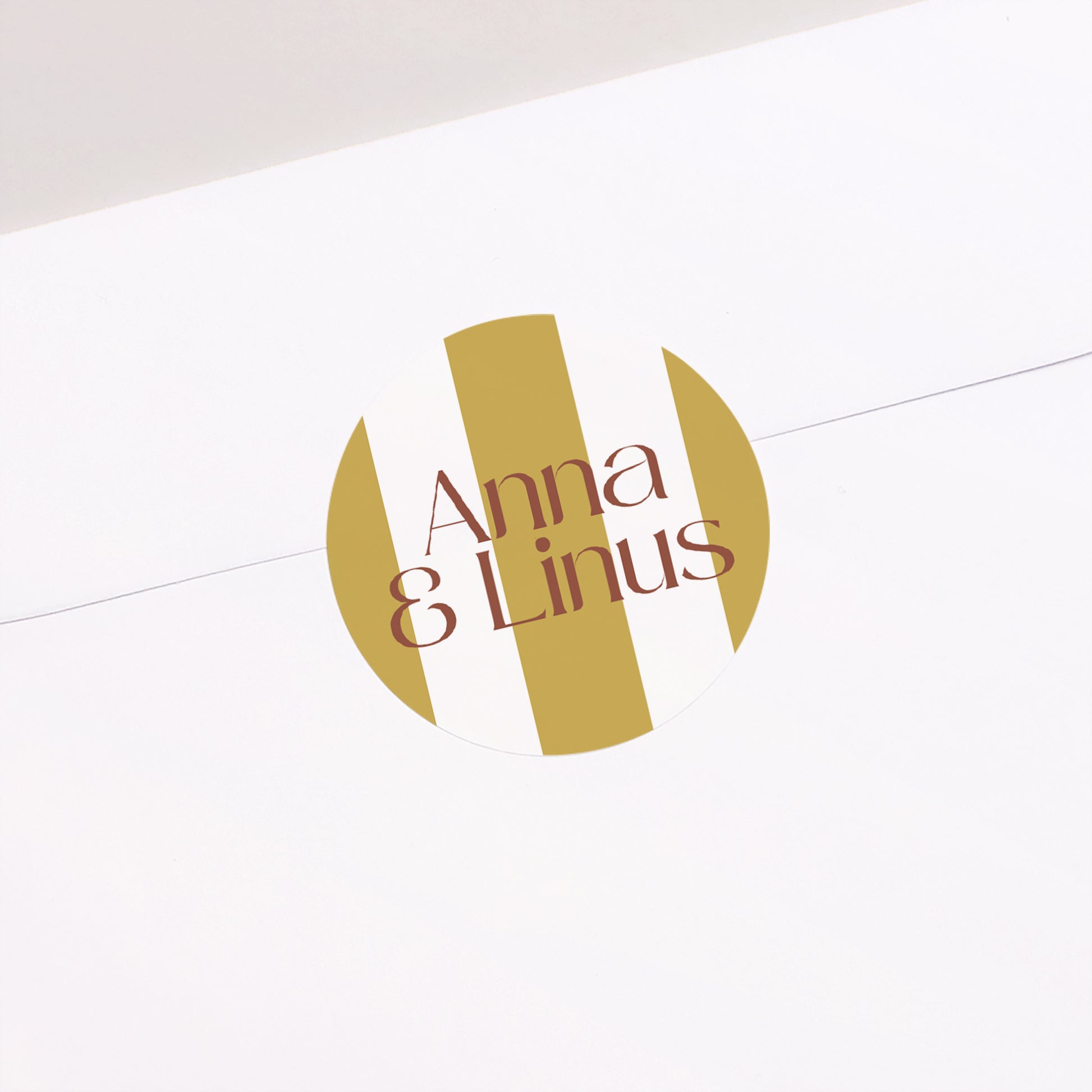 Sticker Hochzeit Rund Vereinte Linien foto N° 1