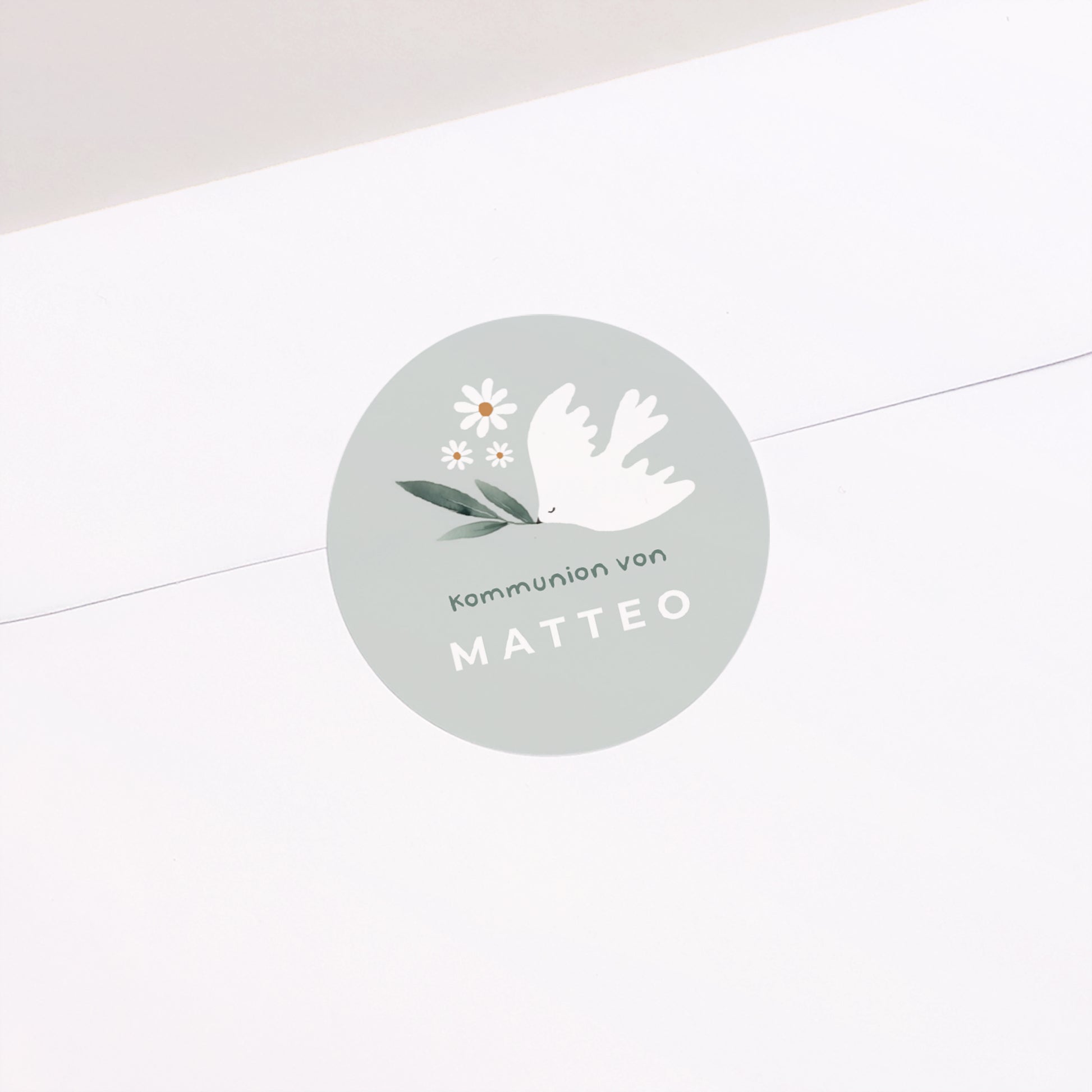 Sticker Kommunion Rund Mit Liebe und Segen foto N° 1