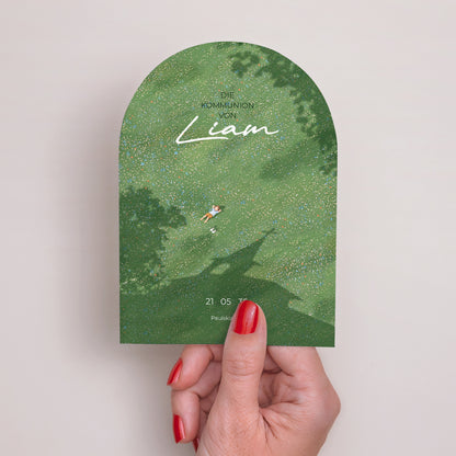 Einladungskarte Kommunion Kleine Arche Licht der Prärie foto N° 2