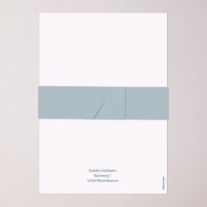 Einladungskarte Kommunion Banner, 2 Karten Goldene blaue Segnung foto N° 5