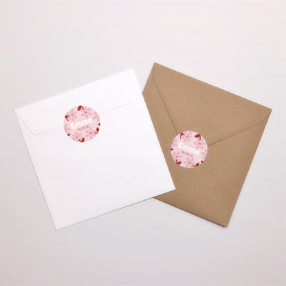 Sticker Geburt Rund Pink Bloom foto N° 4