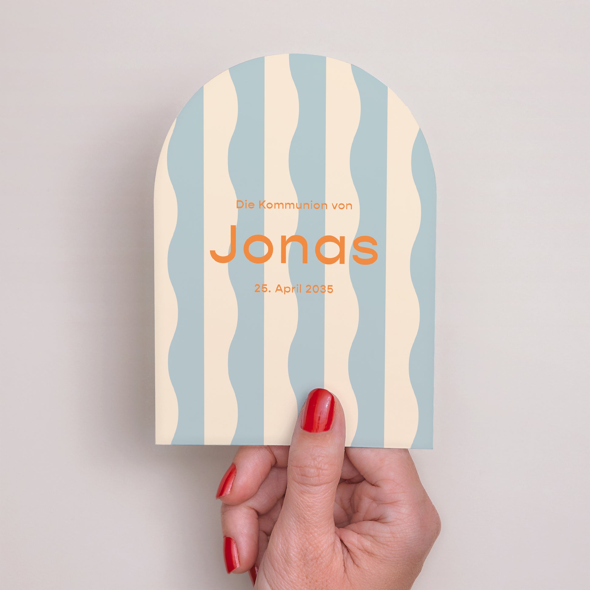 Einladungskarte Kommunion Kleine Arche Sanfte Wellen des Morgens foto N° 2