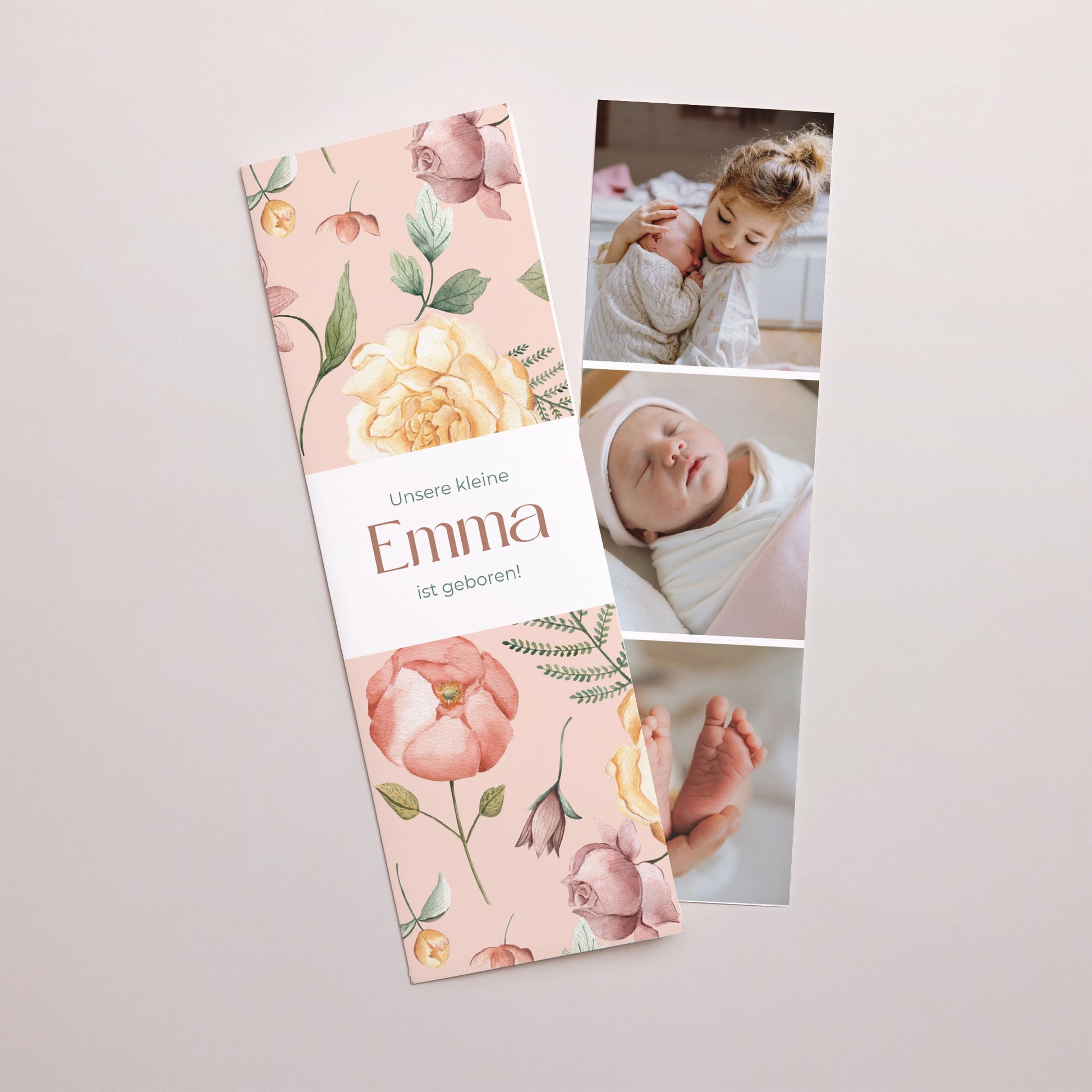 Geburtskarten Fotoautomaten Lesezeichen Frühlingstau foto N° 1