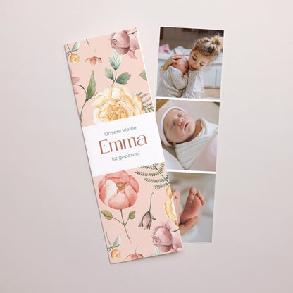 Geburtskarten Fotoautomaten Lesezeichen Frühlingstau foto N° 1