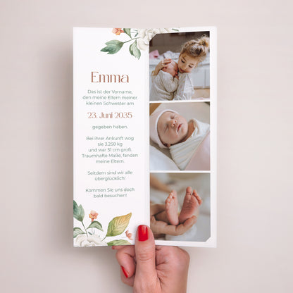 Geburtskarten Fotoautomaten Lesezeichen Frühlingstau foto N° 2