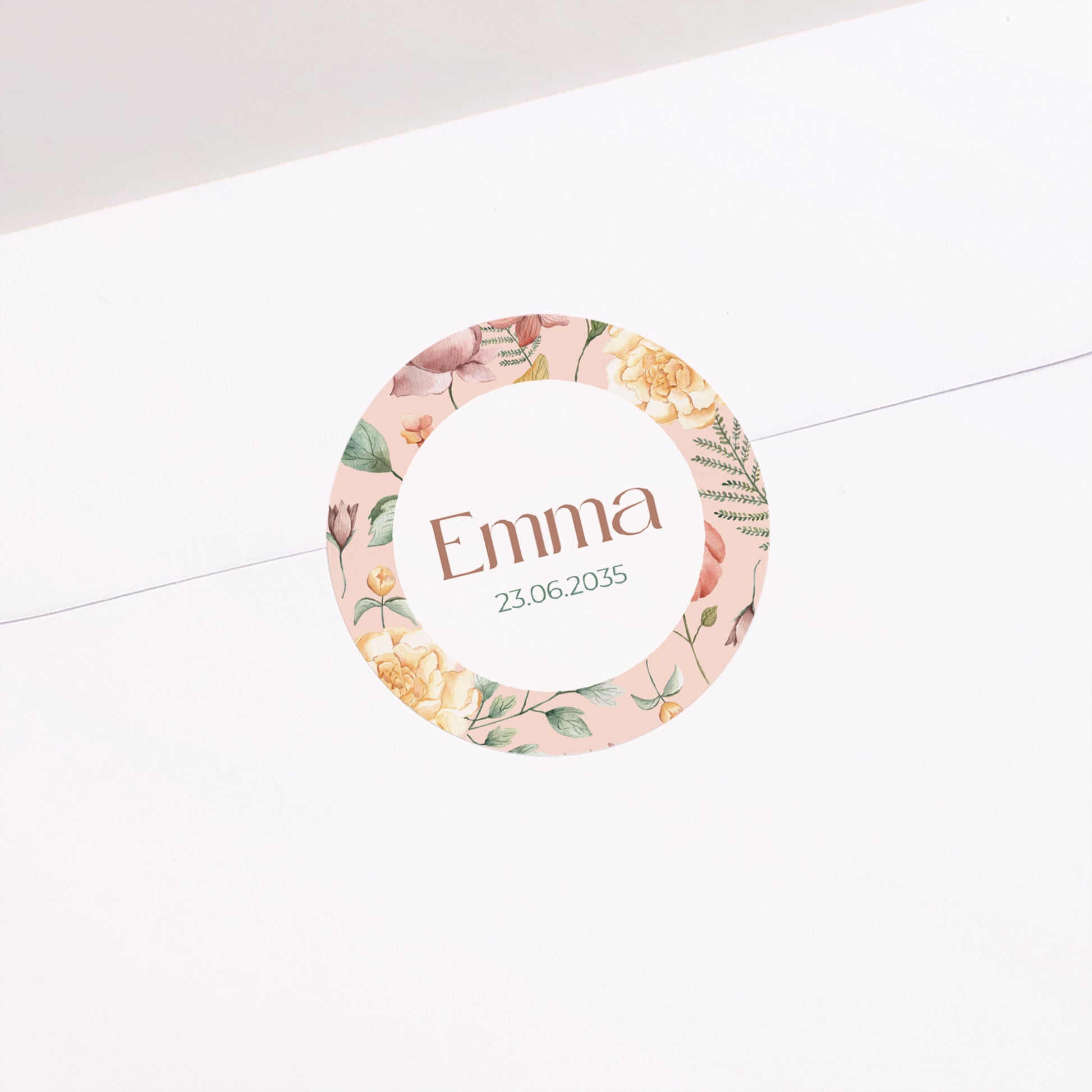 Sticker Geburt Rund Frühlingstau foto N° 1