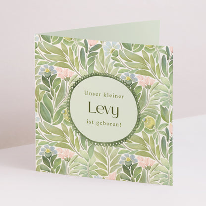 Geburtskarten Doppelflügelfenster Im Garten der Träume foto N° 1