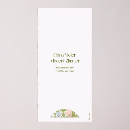 Hochzeitseinladung Tasche, 2 Karten, runden Etikett Der Garten der Versprechen foto N° 4