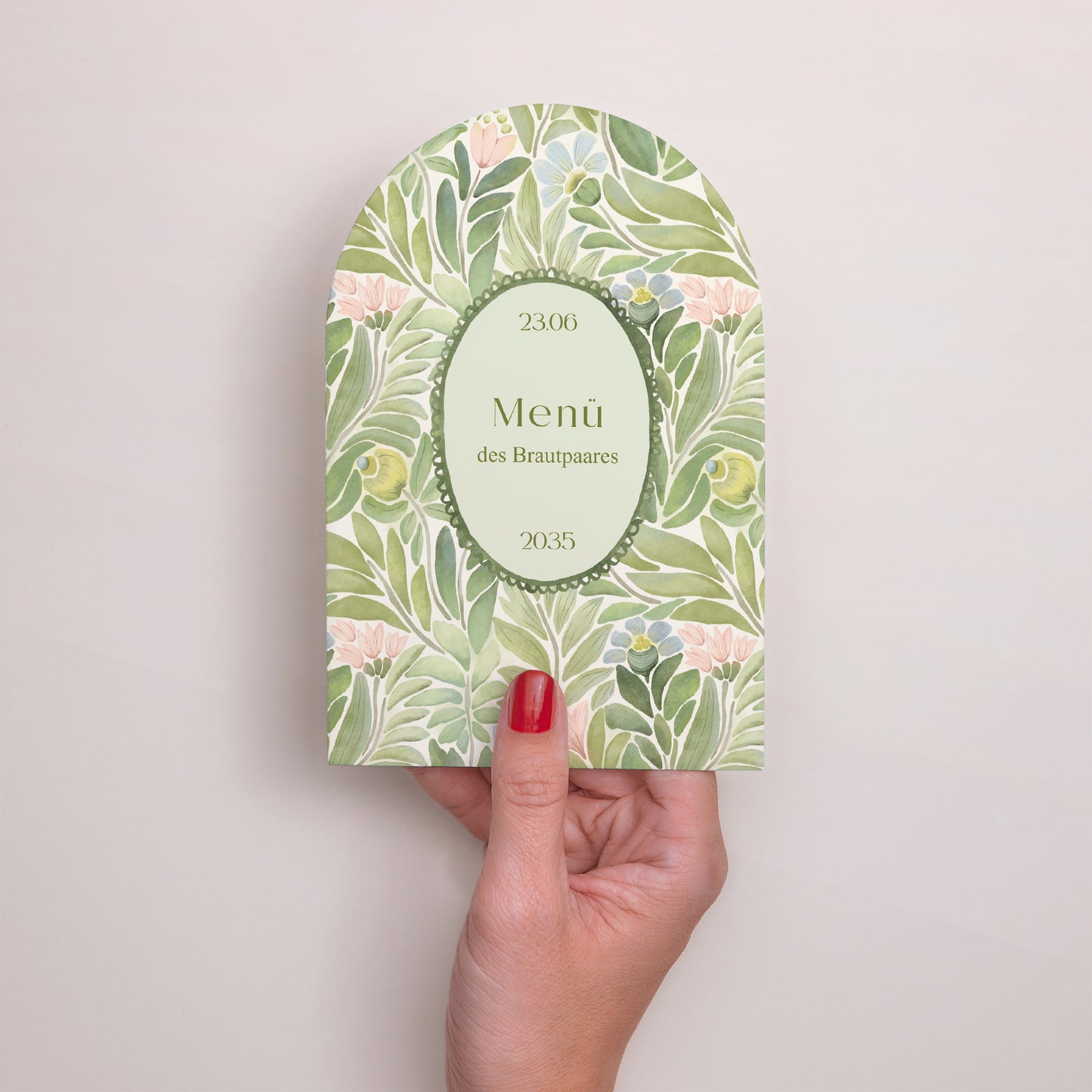 Menükarte Hochzeit Arche Der Garten der Versprechen foto N° 2