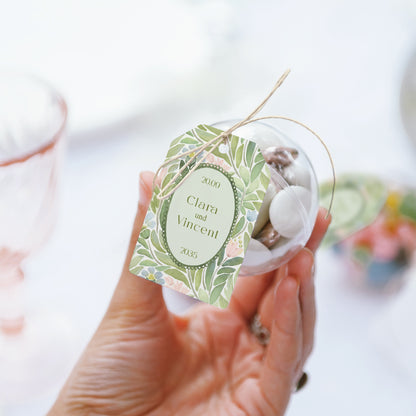 Geschenkbox Hochzeit Ball mit Wimpel-Etikett Der Garten der Versprechen foto N° 3