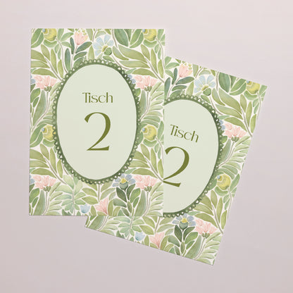 Tischnummern Hochzeit Rechteck Der Garten der Versprechen foto N° 2