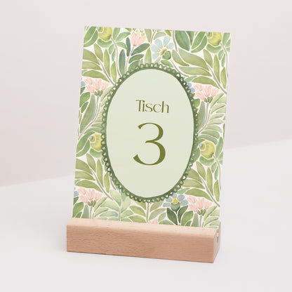 Tischnummern Hochzeit Rechteck Der Garten der Versprechen foto N° 3