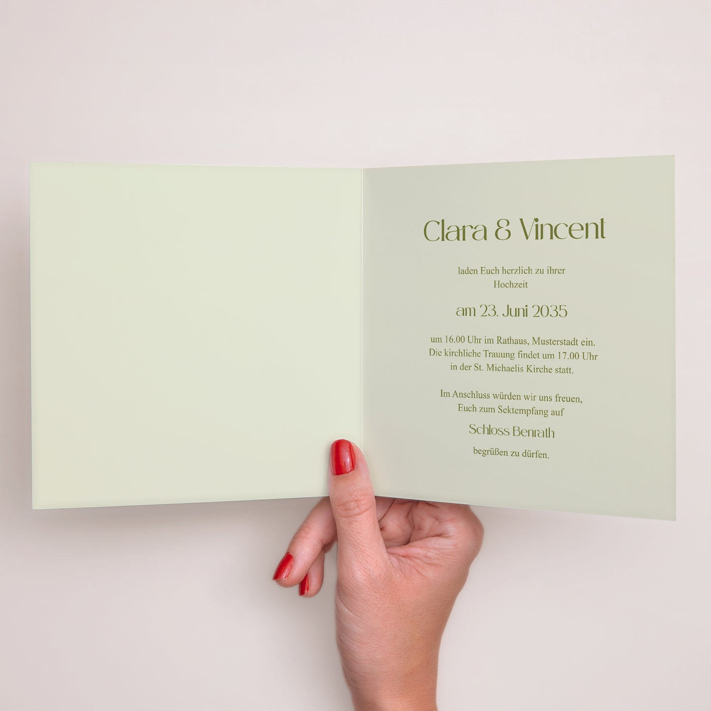 Hochzeitseinladung Doppelflügelfenster Der Garten der Versprechen foto N° 2