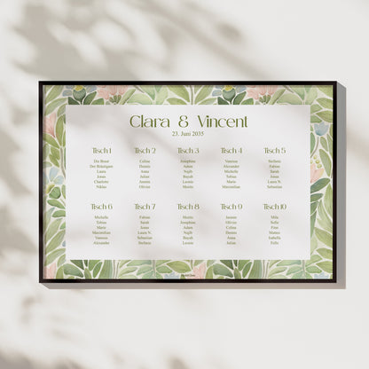 Sitzplan Hochzeit Landschaft 90 x 60 cm Der Garten der Versprechen foto N° 1