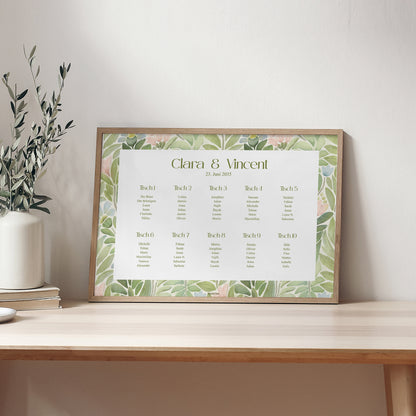 Sitzplan Hochzeit Landschaft 90 x 60 cm Der Garten der Versprechen foto N° 2