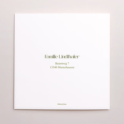 Taufeinladung Doppelflügelfenster Unter den gesegneten Blättern foto N° 3