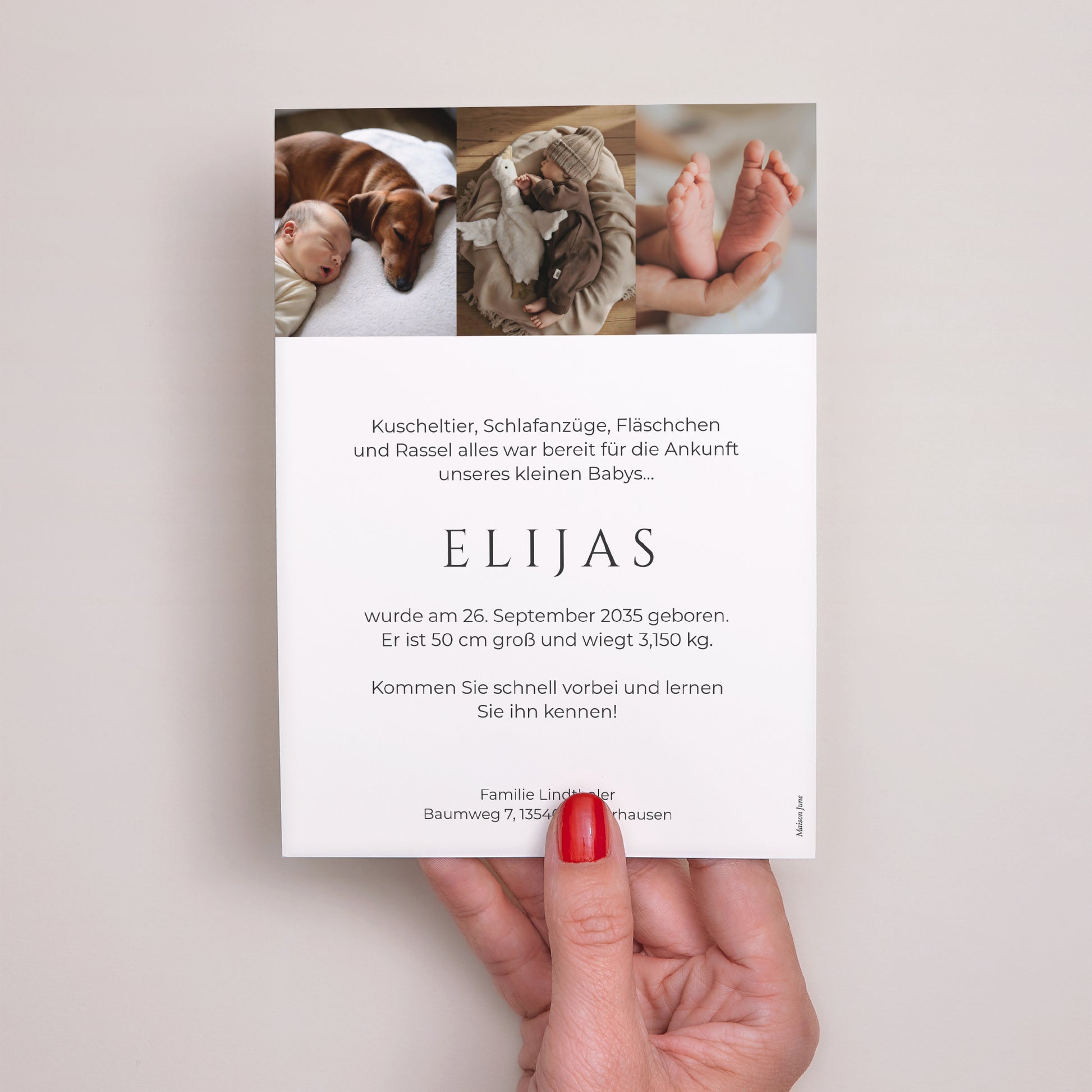 Geburtskarten Durch das Objektiv foto N° 3