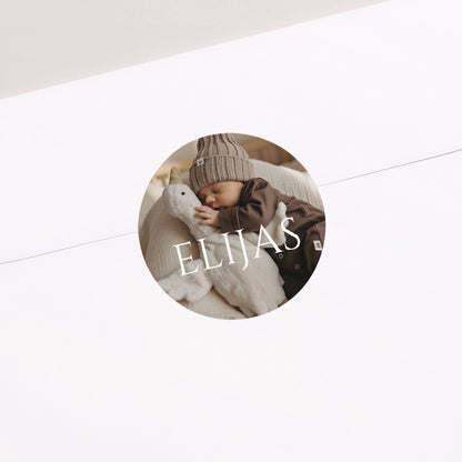 Sticker Geburt Rund Durch das Objektiv foto N° 1