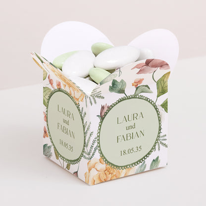 Geschenkbox Hochzeit Schmetterlingsöffnung Liebesgarten foto N° 1