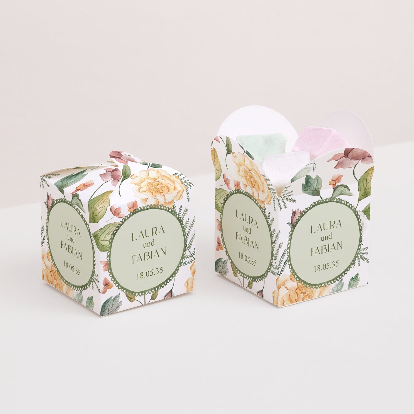 Geschenkbox Hochzeit Schmetterlingsöffnung Liebesgarten foto N° 2