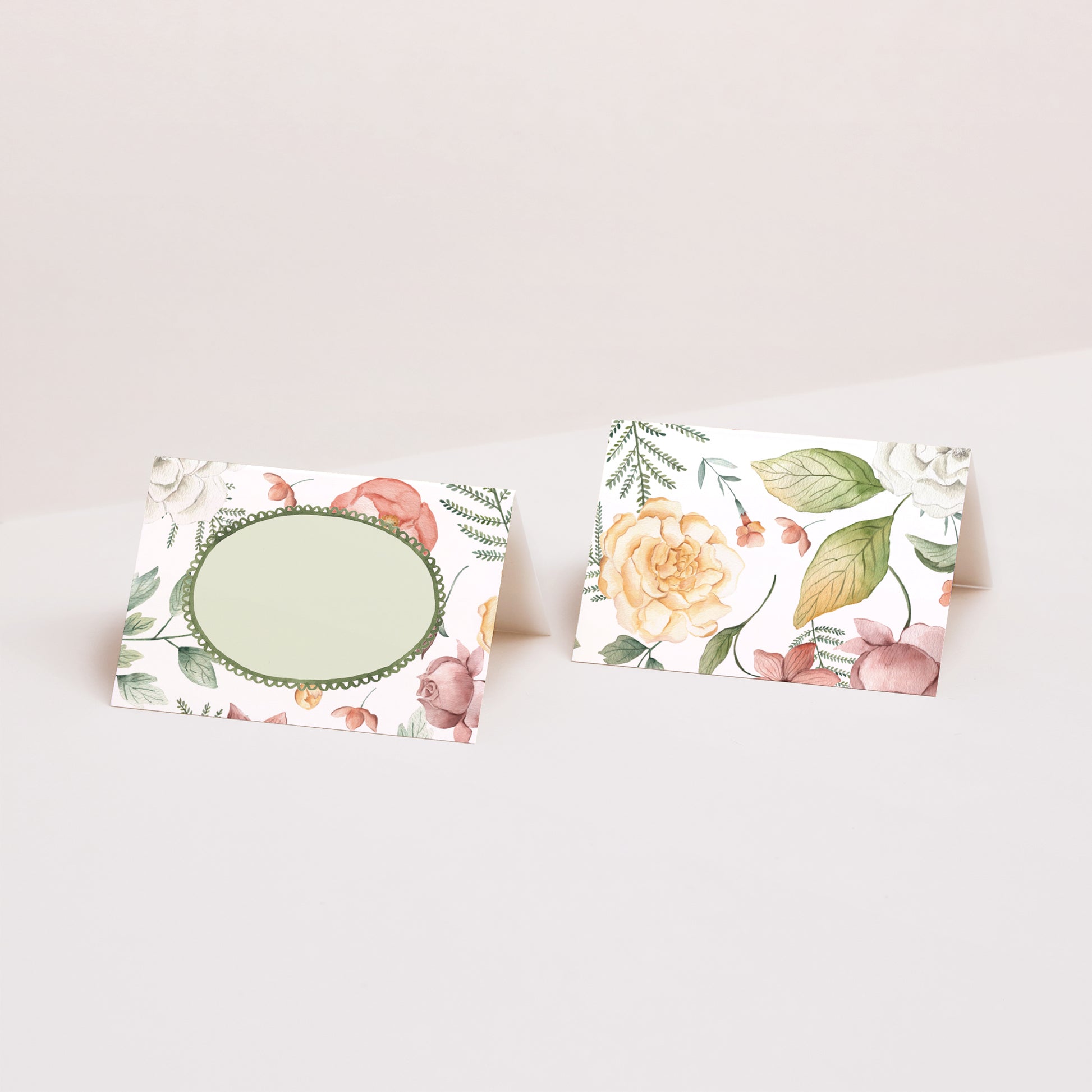 Tischkarten Hochzeit Quer Liebesgarten foto N° 1