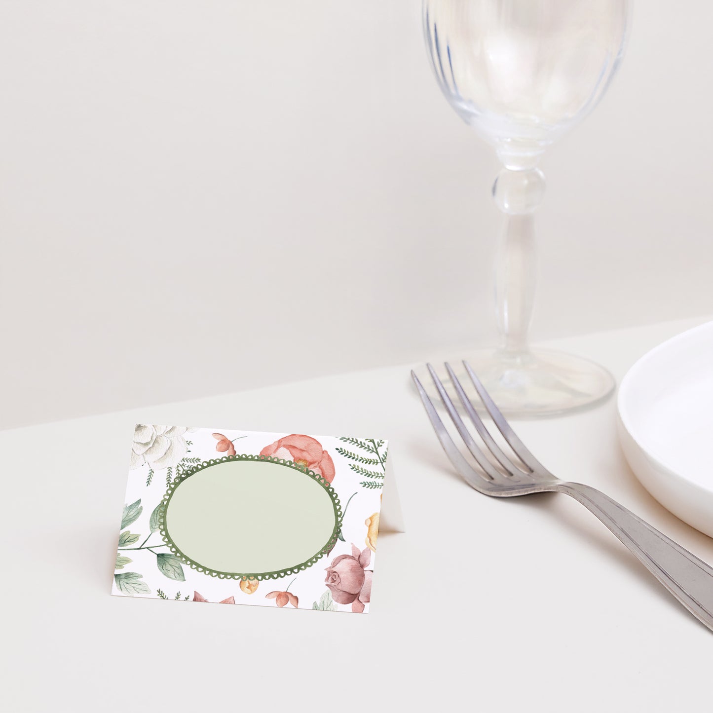 Tischkarten Hochzeit Quer Liebesgarten foto N° 2