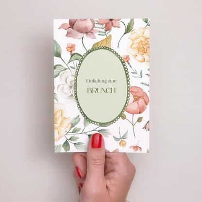 Einladungskarte Hochzeit Porträt Liebesgarten foto N° 2