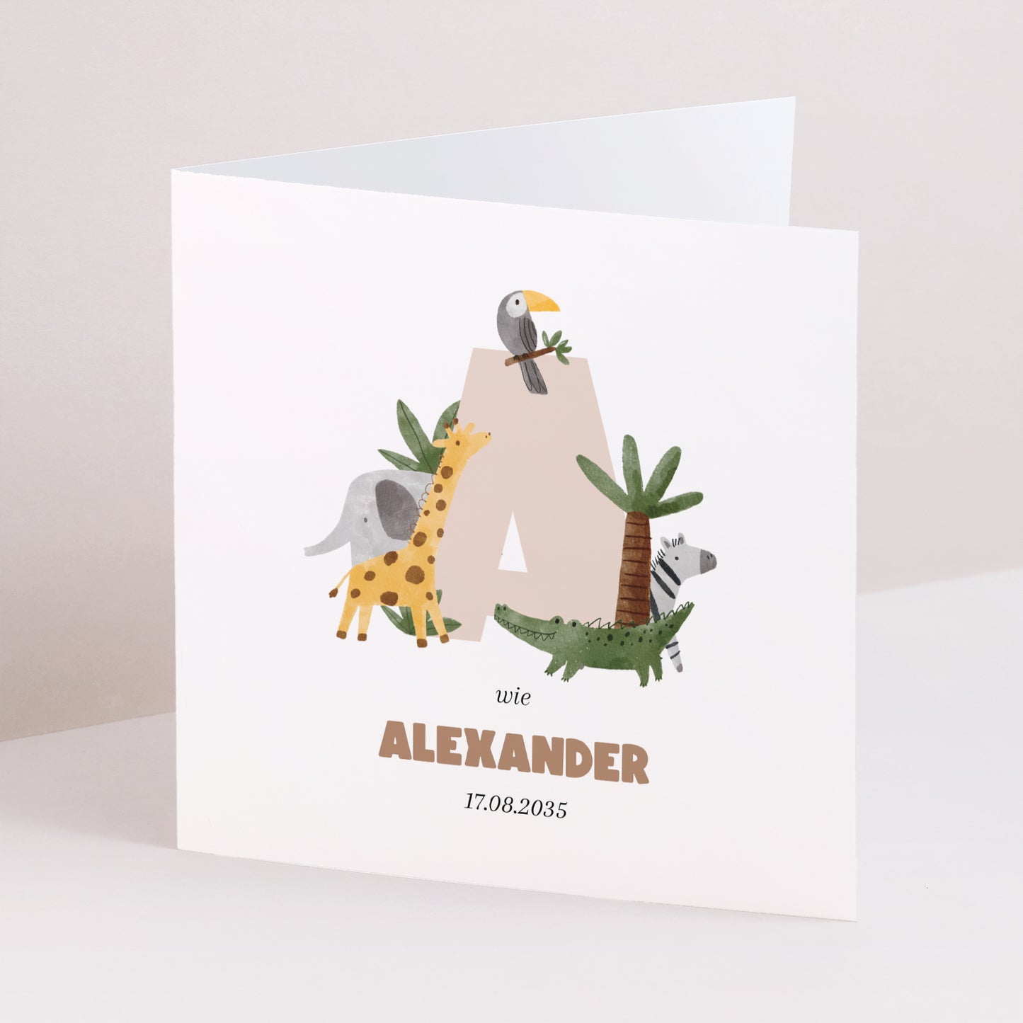 Geburtskarten Doppelflügelfenster Der Dschungel erwacht foto N° 1