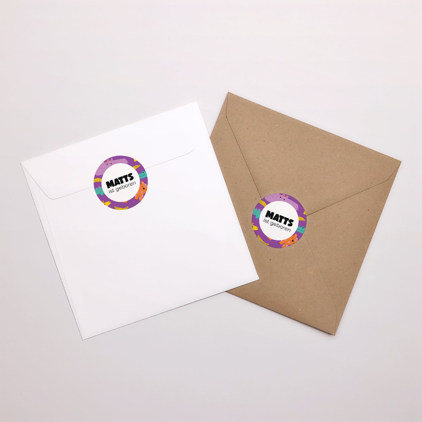 Sticker Geburt Rund Safari Pop foto N° 3