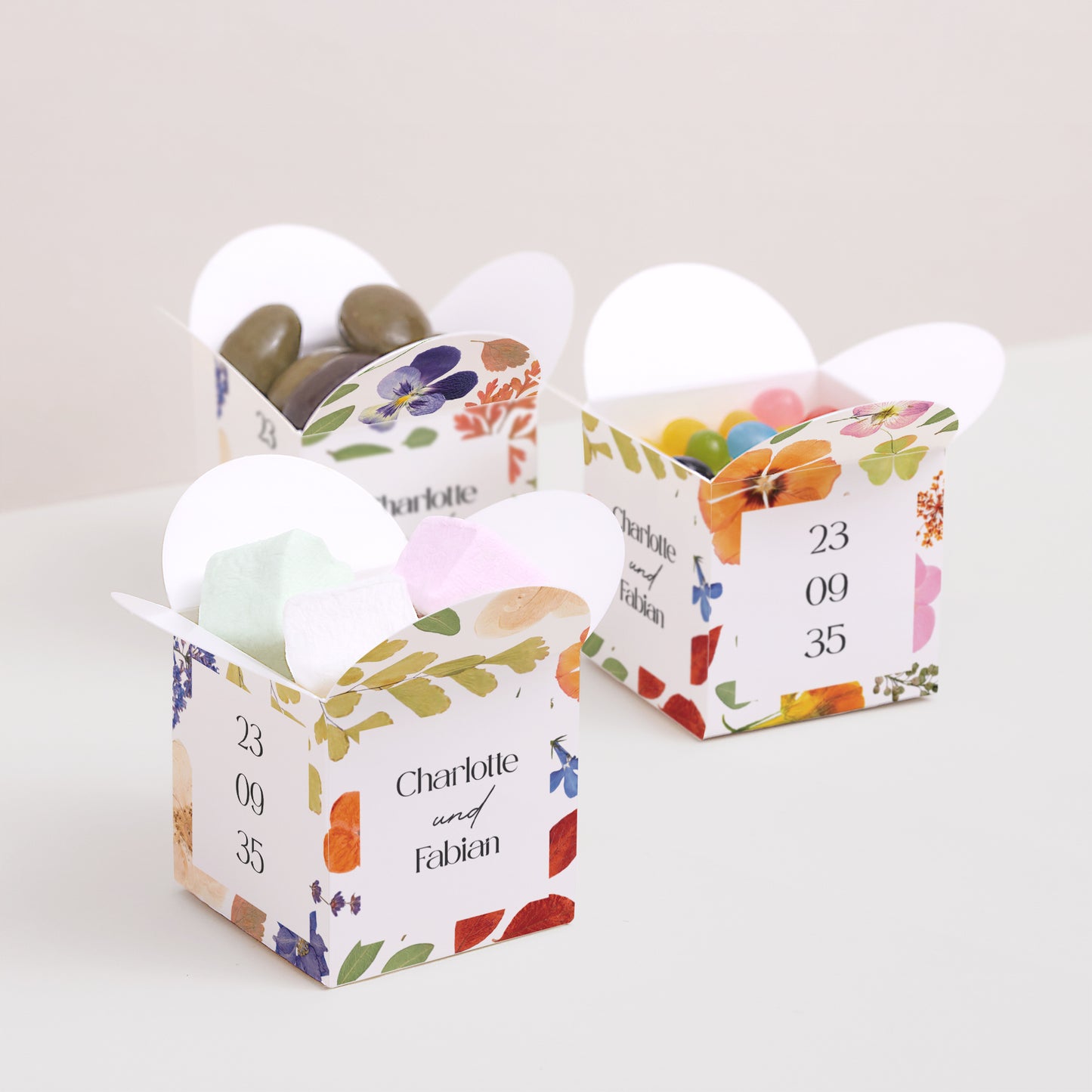 Geschenkbox Hochzeit Schmetterlingsöffnung Liebesherbarium foto N° 3