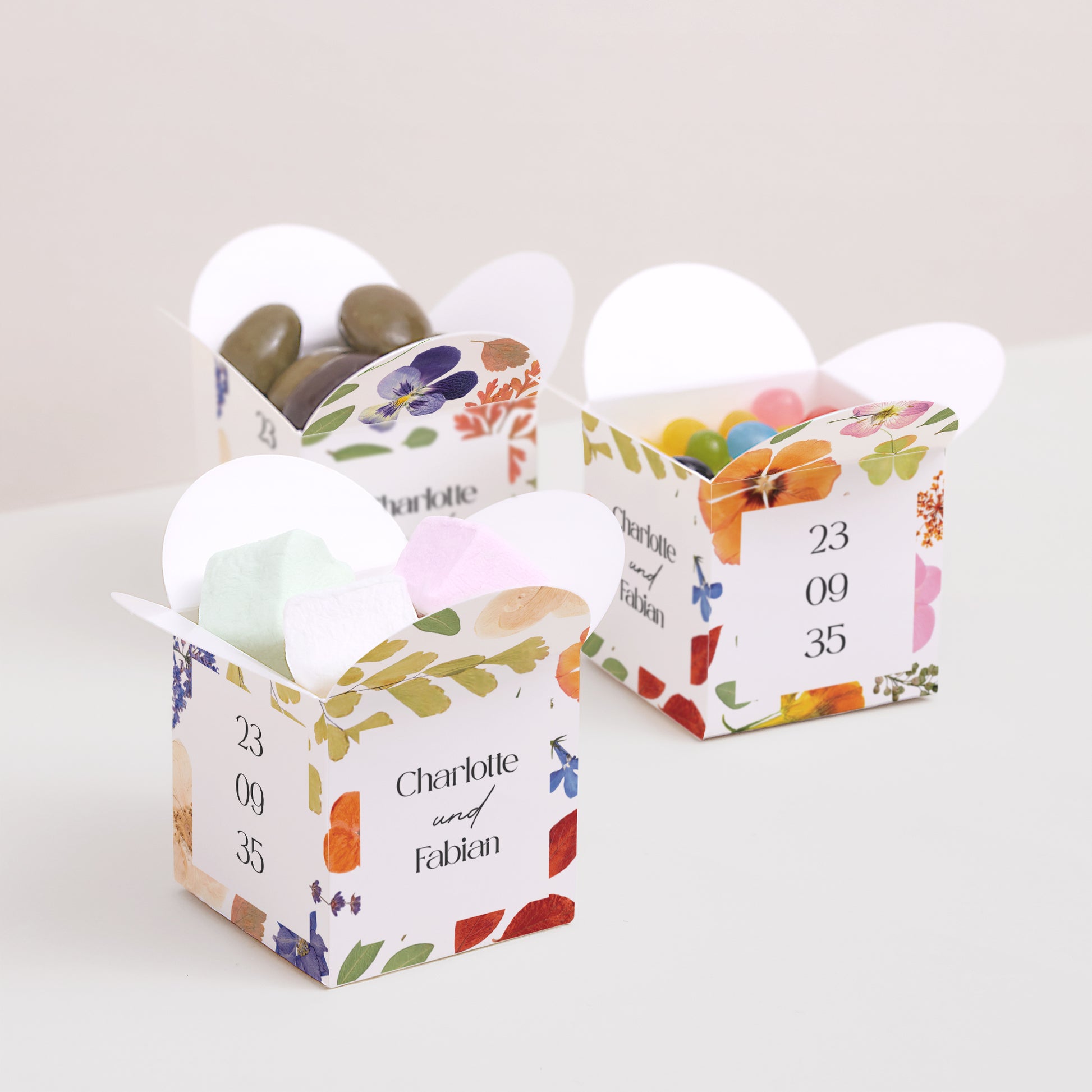 Geschenkbox Hochzeit Schmetterlingsöffnung Liebesherbarium foto N° 3