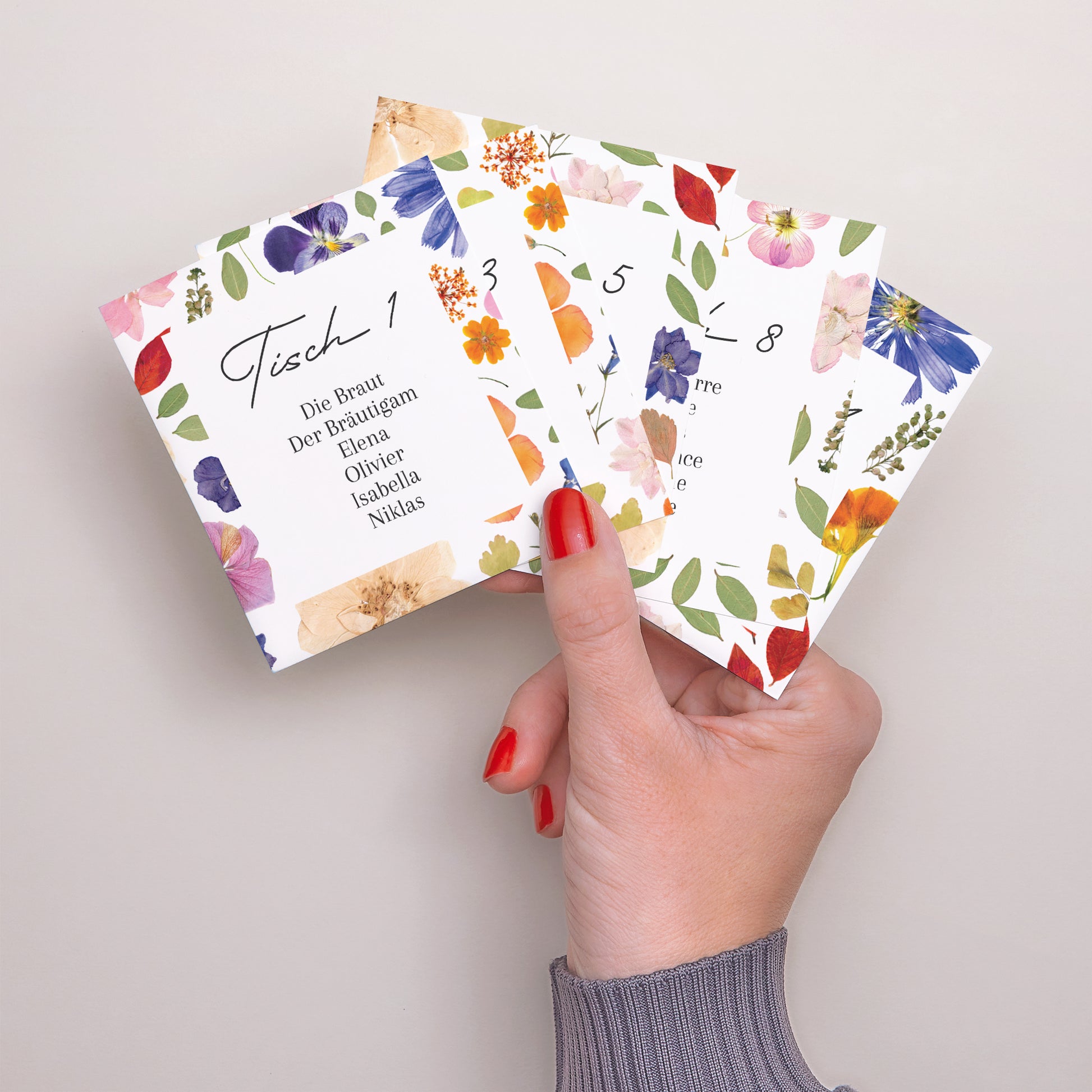 Sitzplan Hochzeit Pack von 12 Liebesherbarium foto N° 3