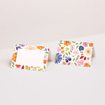 Tischkarten Hochzeit Quer Liebesherbarium foto N° 1