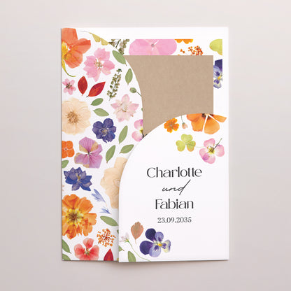 Hochzeitseinladung Hülle für 2 Karten Liebesherbarium foto N° 1