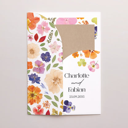 Hochzeitseinladung Hülle für 2 Karten Liebesherbarium foto N° 2