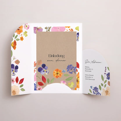 Hochzeitseinladung Hülle für 2 Karten Liebesherbarium foto N° 3