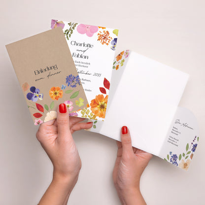 Hochzeitseinladung Hülle für 2 Karten Liebesherbarium foto N° 4