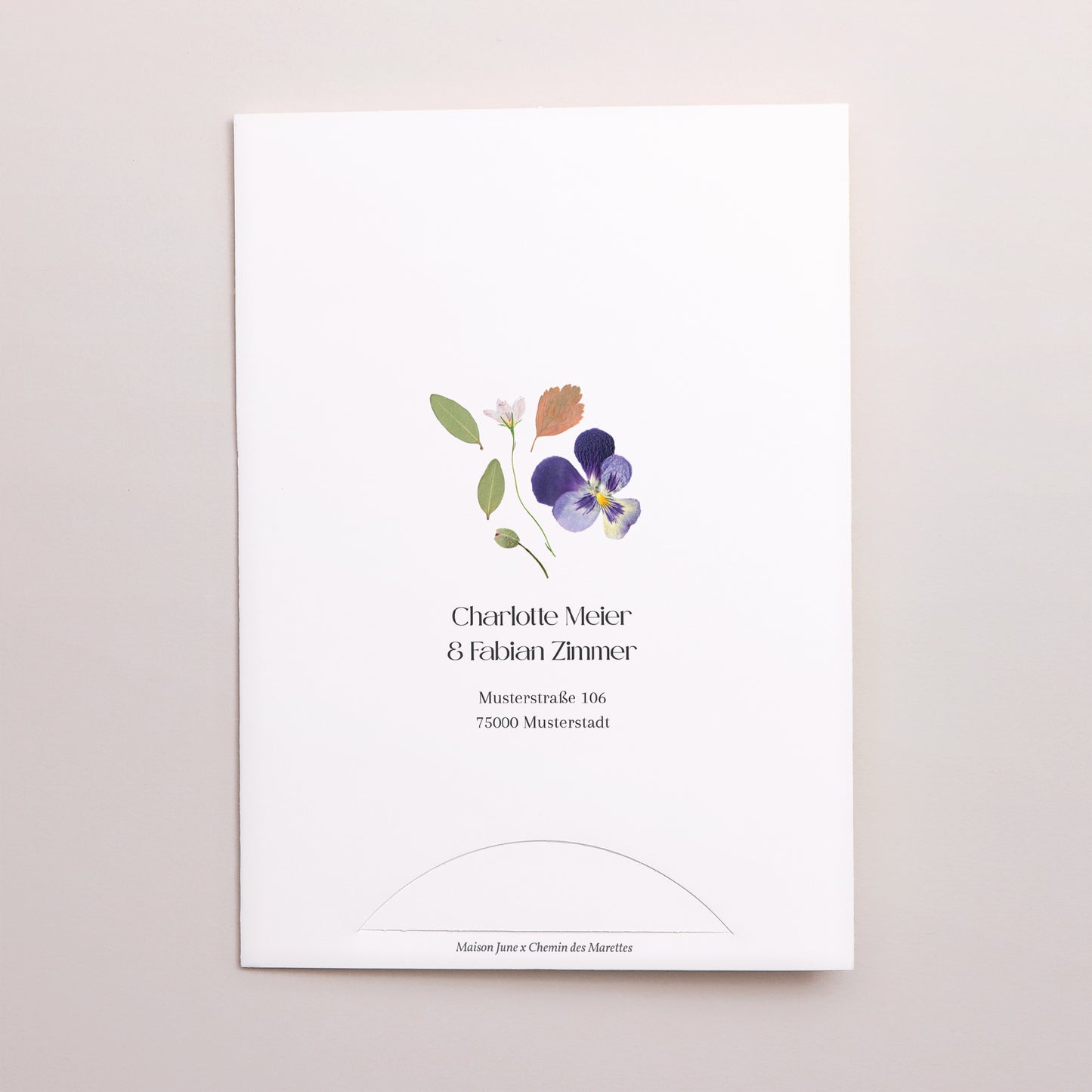 Hochzeitseinladung Hülle für 2 Karten Liebesherbarium foto N° 5