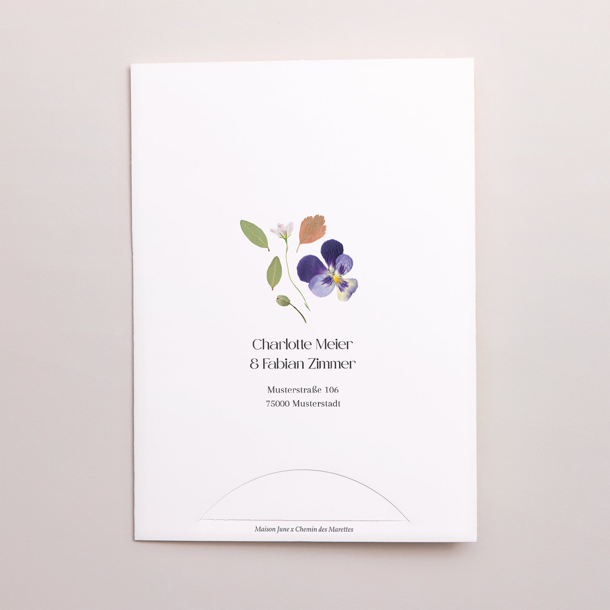 Hochzeitseinladung Hülle für 2 Karten Liebesherbarium foto N° 5