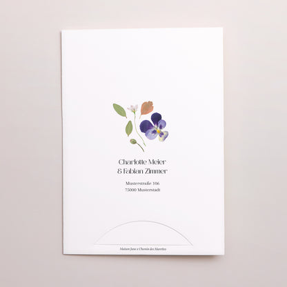 Hochzeitseinladung Hülle für 2 Karten Liebesherbarium foto N° 5