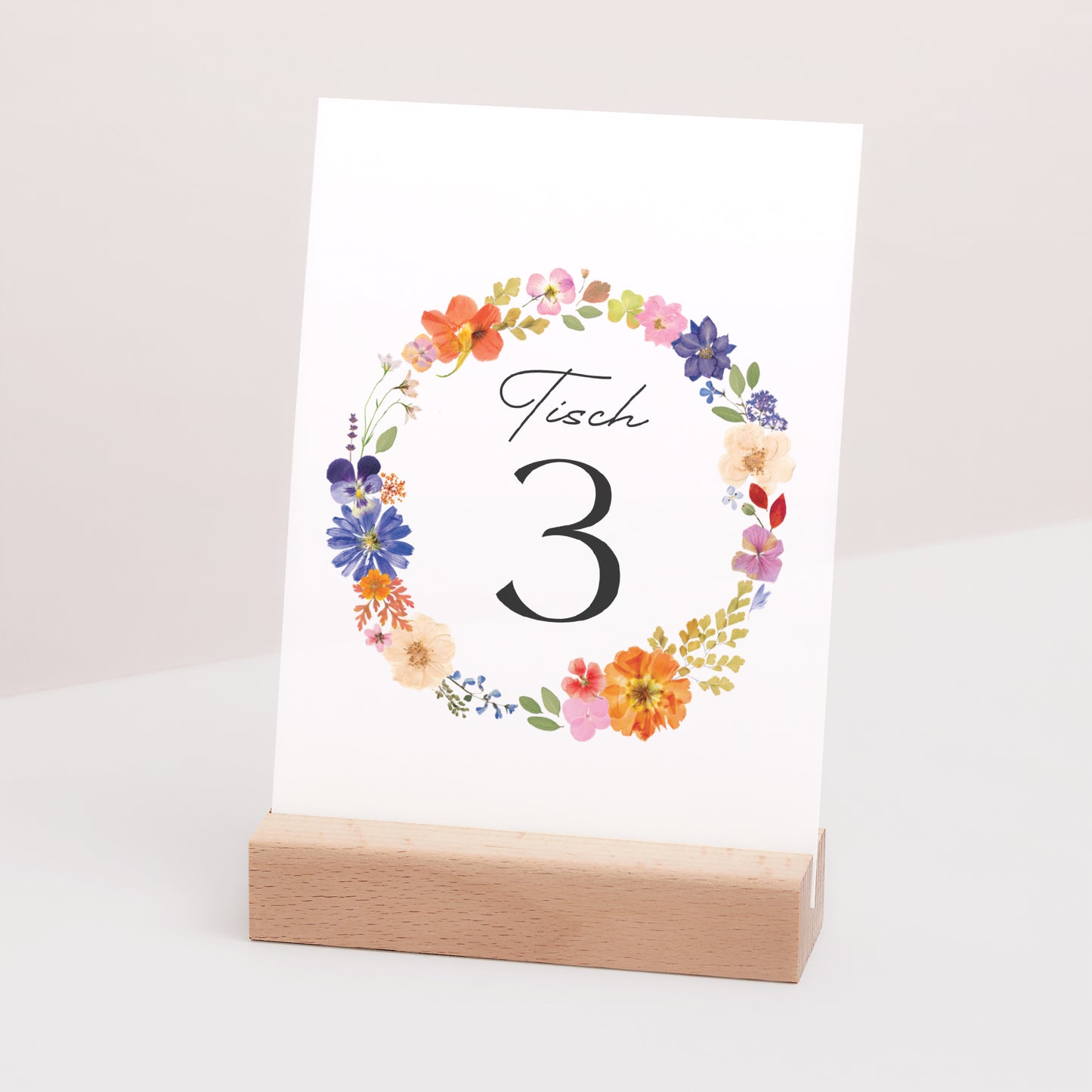 Tischnummern Hochzeit Rechteck Liebesherbarium foto N° 3