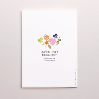 Hochzeitseinladung Doppelflügelporträt Liebesherbarium foto N° 3