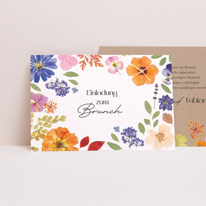 Einladungskarte Hochzeit Landschaft Liebesherbarium foto N° 1