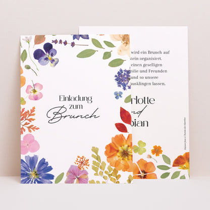 Einladungskarte Hochzeit Porträt Liebesherbarium foto N° 1